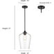 Ashford 1 Light 10 inch Matte Black Mini-Pendant Ceiling Light